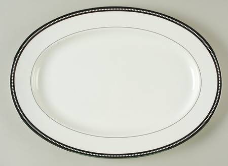Midnight Pearl 14" Oval Serving Platter