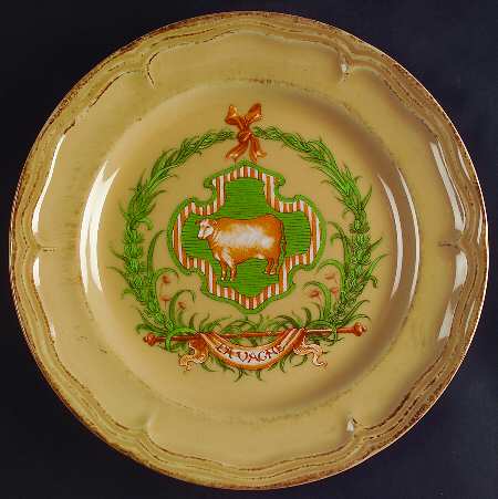 Country Market Antique Brown Accent Luncheon Plate