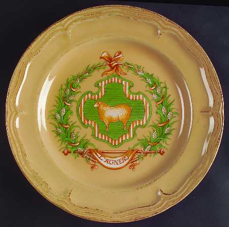 Country Market Antique Brown Accent Luncheon Plate