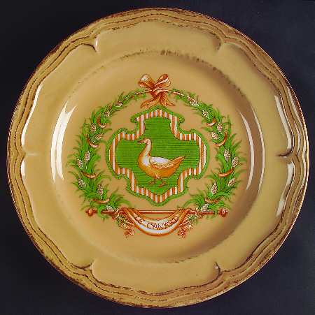 Country Market Antique Brown Accent Luncheon Plate