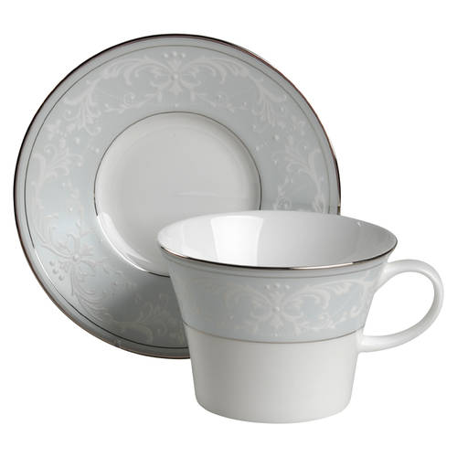 Sky Symphony Flat Cup & Saucer Set