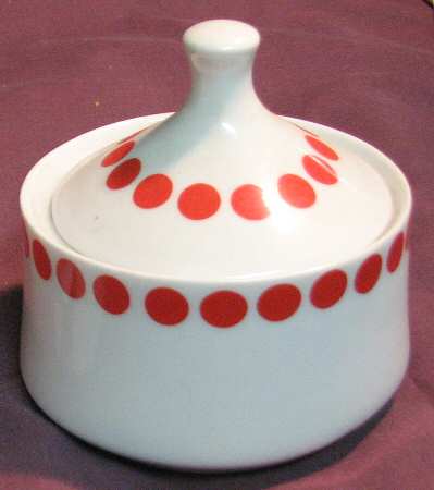 Polka Dot Sugar Bowl & Lid