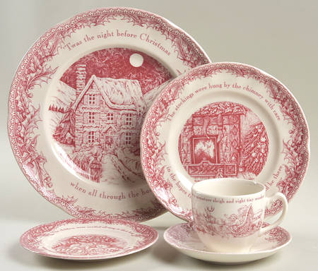 Twas the Night Before Christmas 5 Piece Place Setting