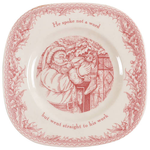 Twas the Night Before Christmas Square Salad Plate