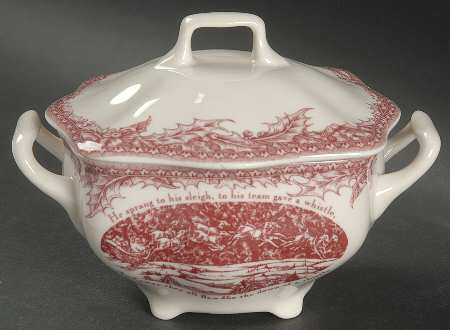Twas the Night Before Christmas Sugar Bowl & Lid