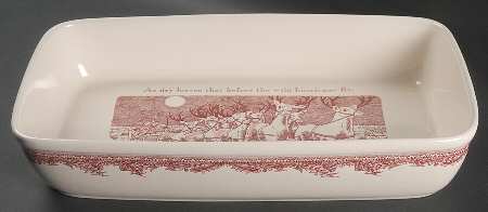 Twas the Night Before Christmas 15" Rectangular Baker
