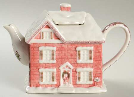 Twas the Night Before Christmas Figural Teapot & Lid
