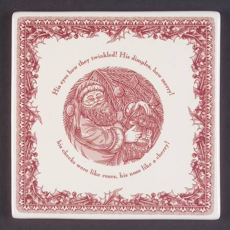 Twas the Night Before Christmas Square Trivet