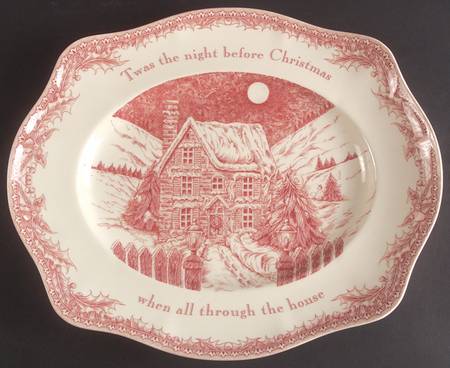 Twas the Night Before Christmas 15" Oval Serving Platter