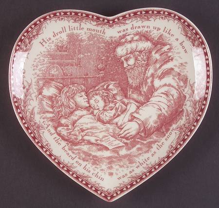Twas the Night Before Christmas Heart Shaped Dish