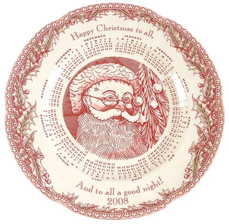 Twas the Night Before Christmas Calendar Plate