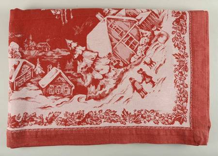 Twas the Night Before Christmas 70" X 108" Rectangular Tablecloth