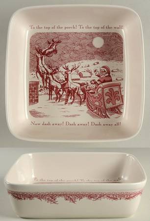 Twas the Night Before Christmas 10" Square Baker