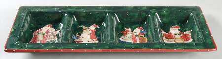Santa Mates 4 Part Rectangular Divided Server