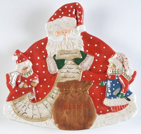 Santa Mates Open Candy Dish