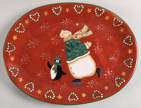 Snow Mates 15" Oval Serving Platter