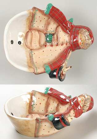 Snow Mates Open Candy Dish