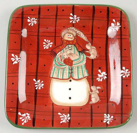 Snow Mates Square Salad Plate