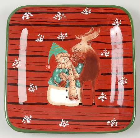Snow Mates Square Salad Plate