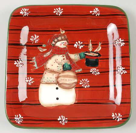 Snow Mates Square Salad Plate