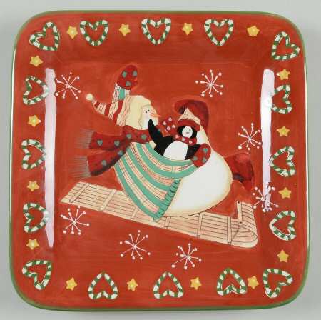 Snow Mates Square Salad Plate