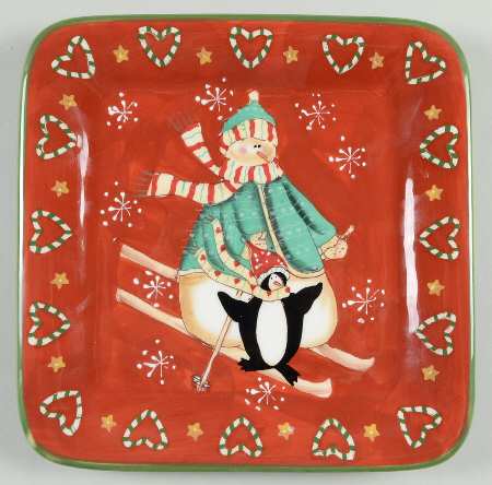 Snow Mates Square Salad Plate