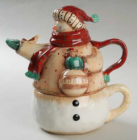 Snow Mates Tea for 1 (Stacking Individual Teapot & Mug/Cup)
