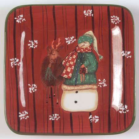 Snow Mates Square Salad Plate
