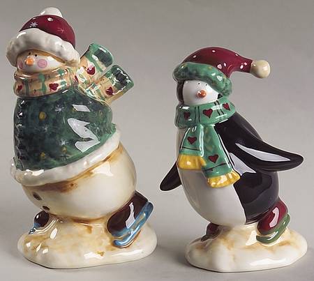 Snow Mates Figural Salt and Pepper