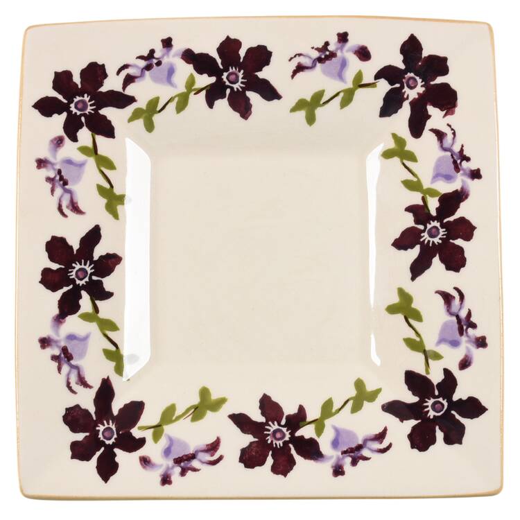 Clematis Square Bread & Butter Plate