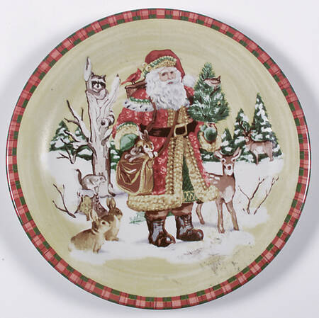 Woodland Santa Salad Plate