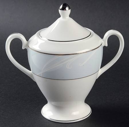 Pearl Crescent Sugar Bowl & Lid