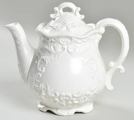 White Provincial Teapot & Lid