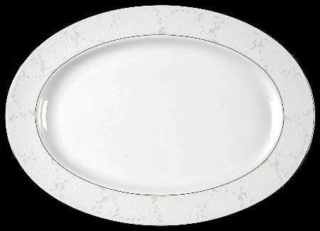 Lace Bouquet 14" Oval Serving Platter