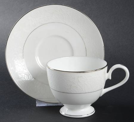 Lace Bouquet Footed Cup & Saucer Set