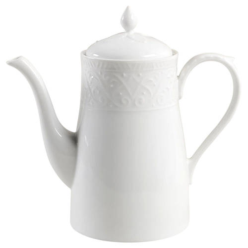 Blanc Fleur Coffee Pot & Lid