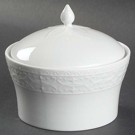 Blanc Fleur Sugar Bowl & Lid