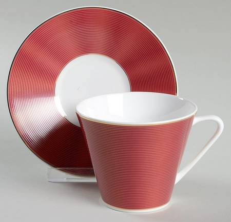 Silk Rouge Flat Cup & Saucer Set