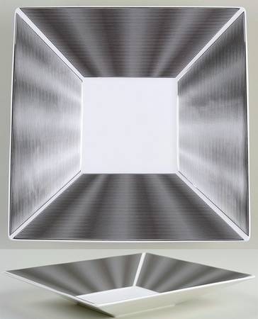 Silk Black Square Salad Plate