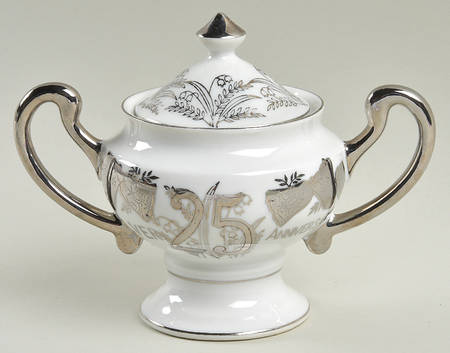 Silver Anniversary Sugar Bowl & Lid