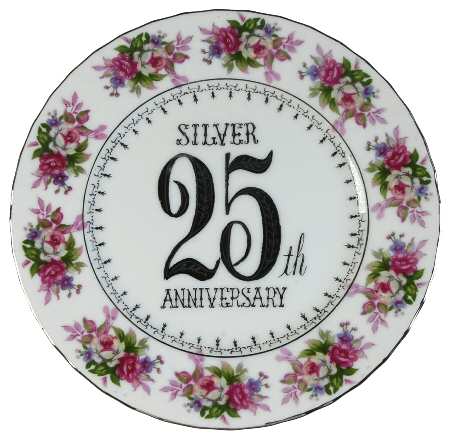 Silver Anniversary Salad Plate