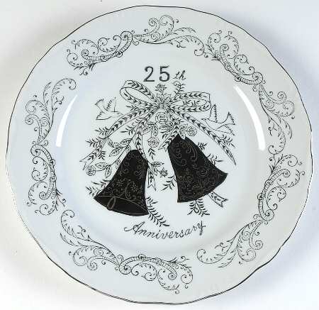 Silver Anniversary Dinner Plate