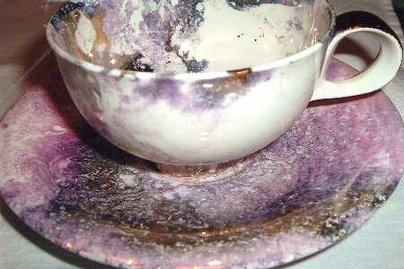 Pink Cloud Footed Cup & Saucer Set