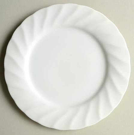 White Swirl Salad Plate