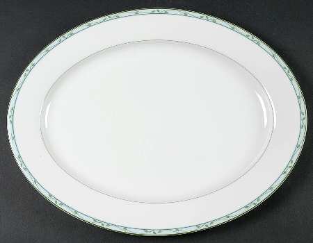 Perennial Green 14" Oval Serving Platter