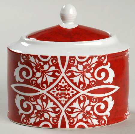 Morrocan Red Sugar Bowl & Lid
