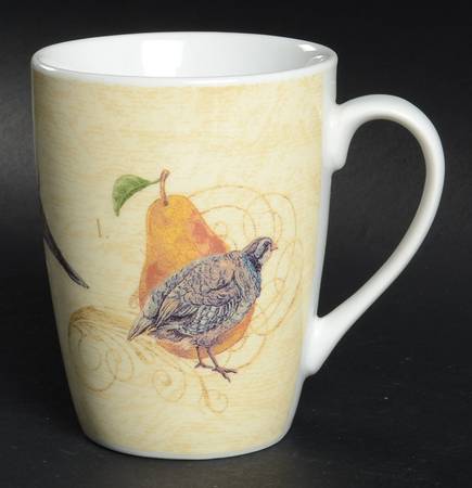 12 Days of Christmas (Gold Scrolls, No Trim) Mug