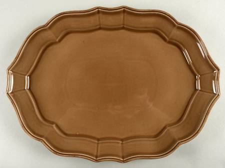Toscano Taupe 17" Oval Serving Platter