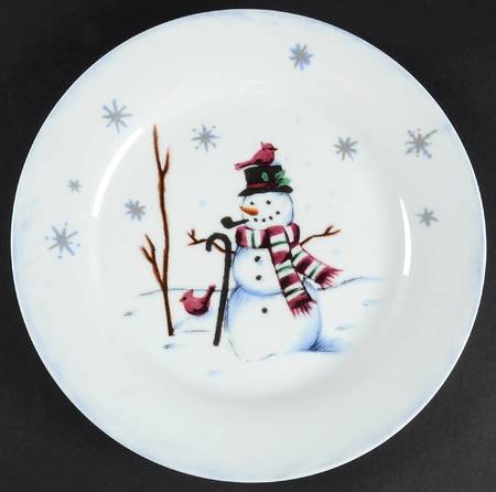 Building a Snowman Salad Plate