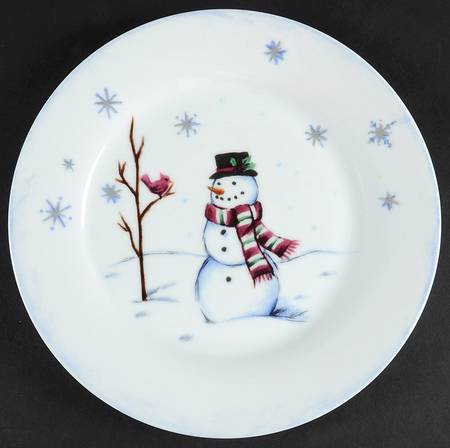 Building a Snowman Salad Plate